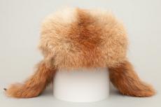 Меховая шапка «Рыжик». Материал: Мех лисы, Замшевая кожа